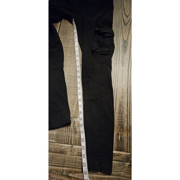 Ambiance Apparel Womens Leggings Small Black Cargo Pockets Pull On Cotton Stretc - Picture 8 of 9